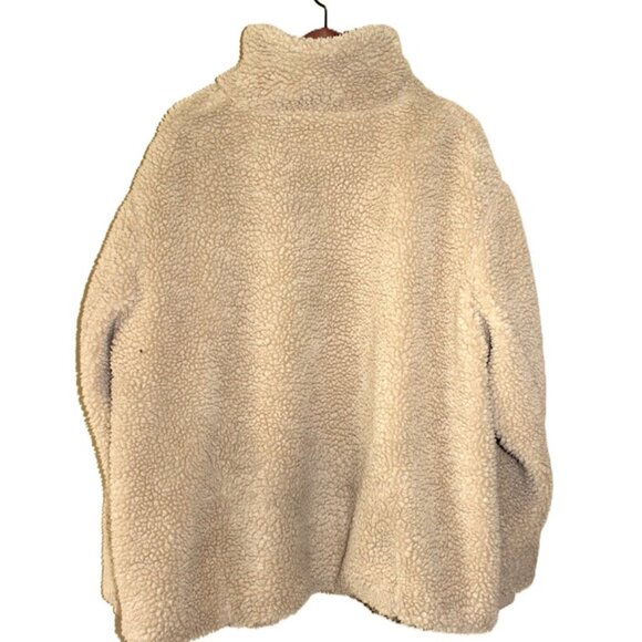 H&M Warm & Cozy Sherpa Teddy Jacket in Beige (XXL) - Picture 3 of 11